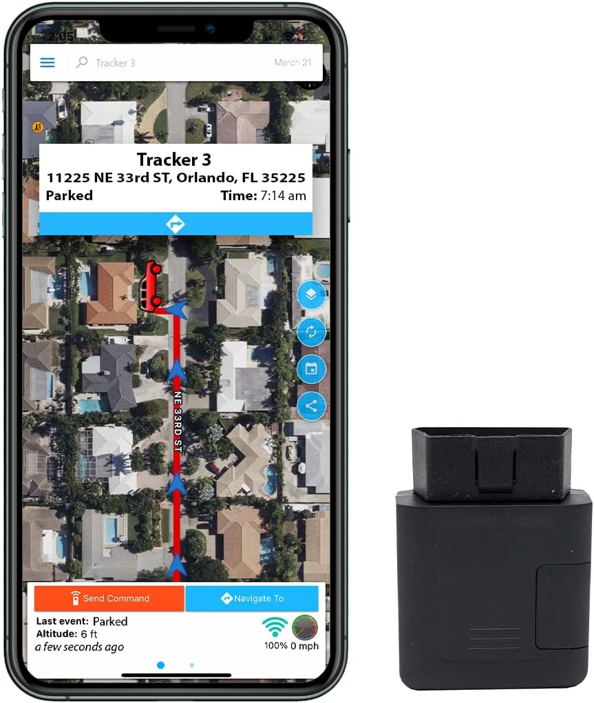 Optimus Plug-in GPS Tracker for Cars - Easy Installation - Harsh Driving Alerts - Reporting History and More - Extension Cable Included