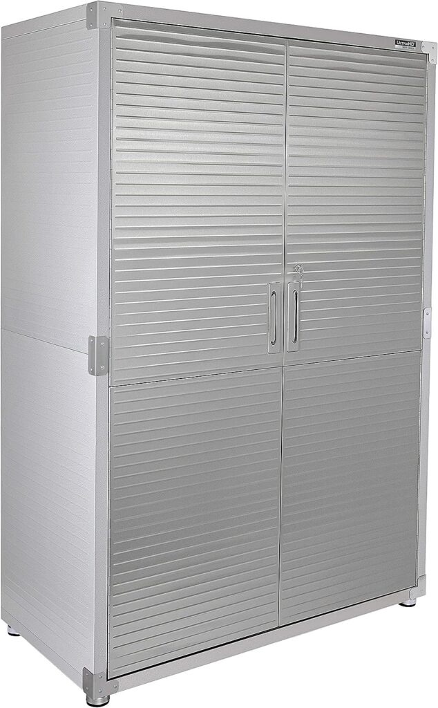 Seville Classics Mega Lockable Storage Cabinet, 48 W x 24 D x 72 H, Granite