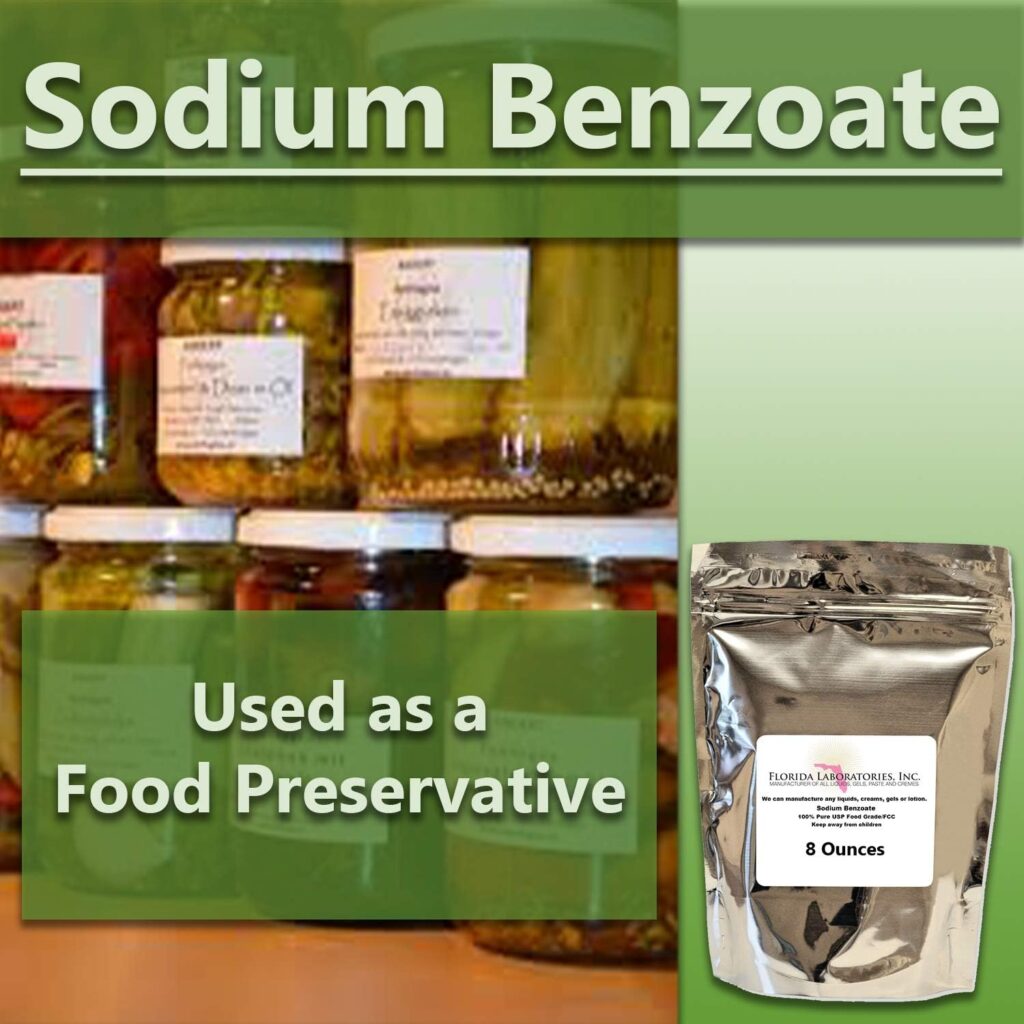 Sodium Benzoate 99% USP/FCC Grade 8 oz (Ounce) Preservative, Additive