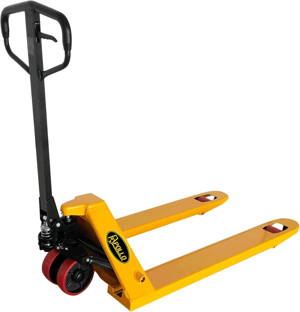 APOLLO Manual Pallet Jack 5500lbs Capacity Integrated Pump 7.3 Lifting Hieght Hand Pallet Truck 27 W x 48 L Forks