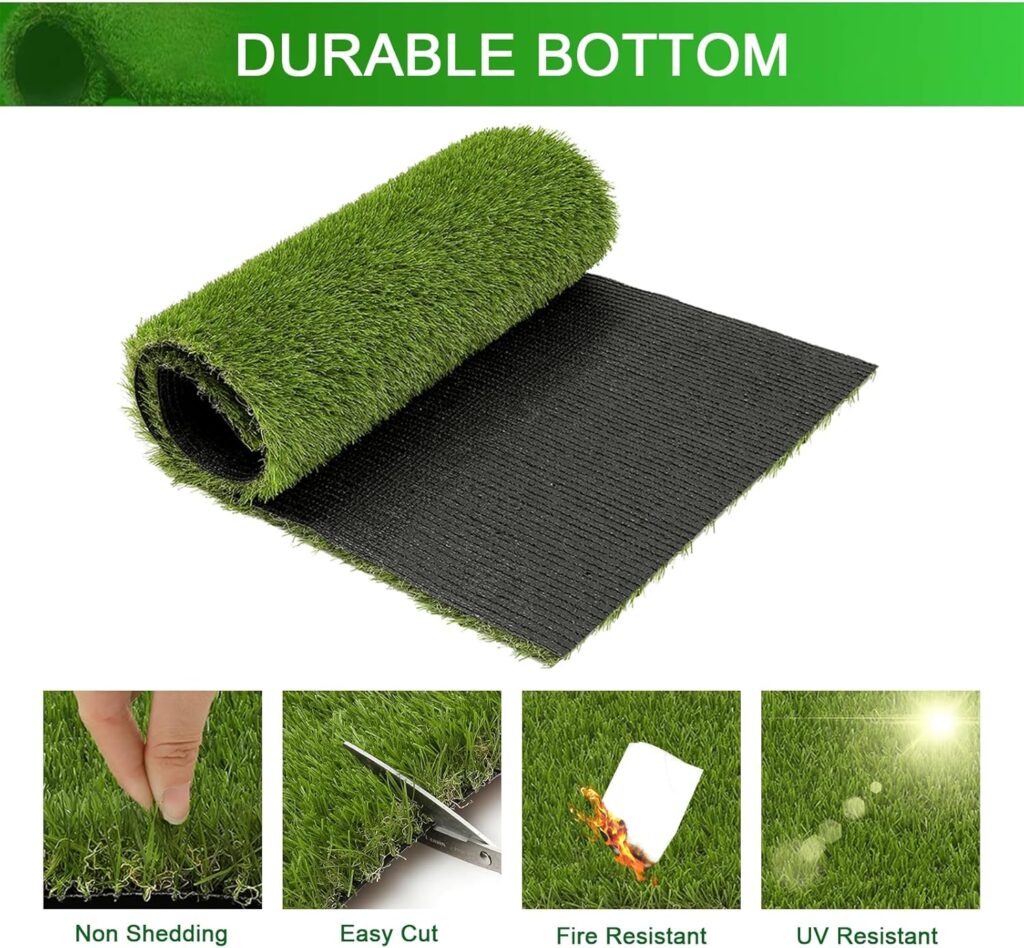 HEBE Artificial Turf Rug Grass Mat 2x8 Fake Grass Pad for Dogs High Pile Grass Rug Pee Pad with Drainage Holes Reusable Grass Turf Mat for Dog Potty Training Indoor Outdoor