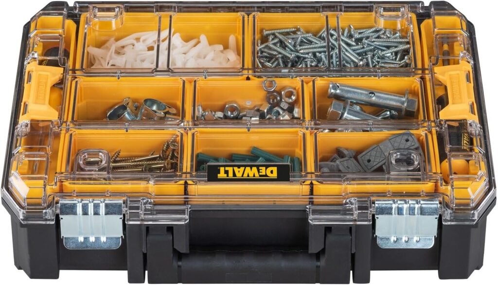 DEWALT TSTAK Tool Box, Extra Large Design, Removable Tray for Easy Access to Tools, Water and Debris Resistant (DWST17806)