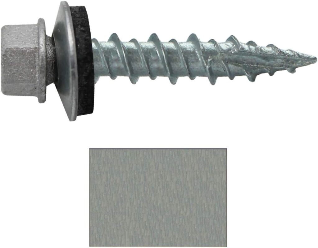 Metal ROOFING SCREWS: (250) 10 x 1 Galvanized Hex Head Sheet Metal Roof Screw. Self starting metal to wood siding screws. EPDM washer. No Paint